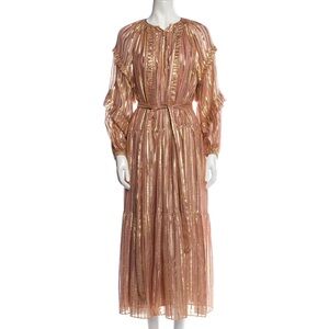 Ulla Johnson Blush Metallic Midi/Long Dress